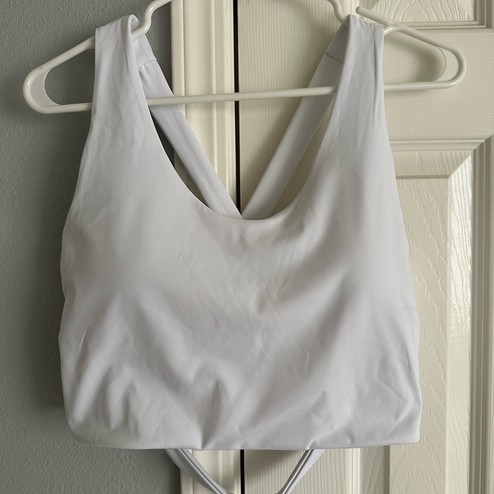 White sports bra